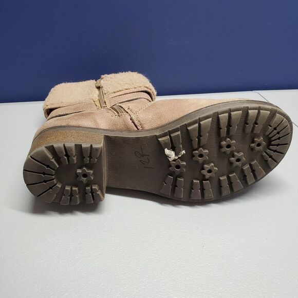 White Mountain Ankle Boots Womens Size 6 Brown Leather Shearling Side Zip - Picture 15 of 16